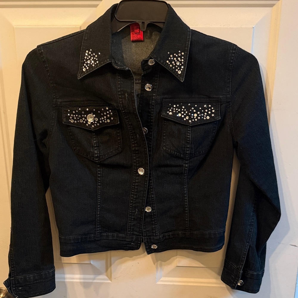 Studded Black Denim Jacket